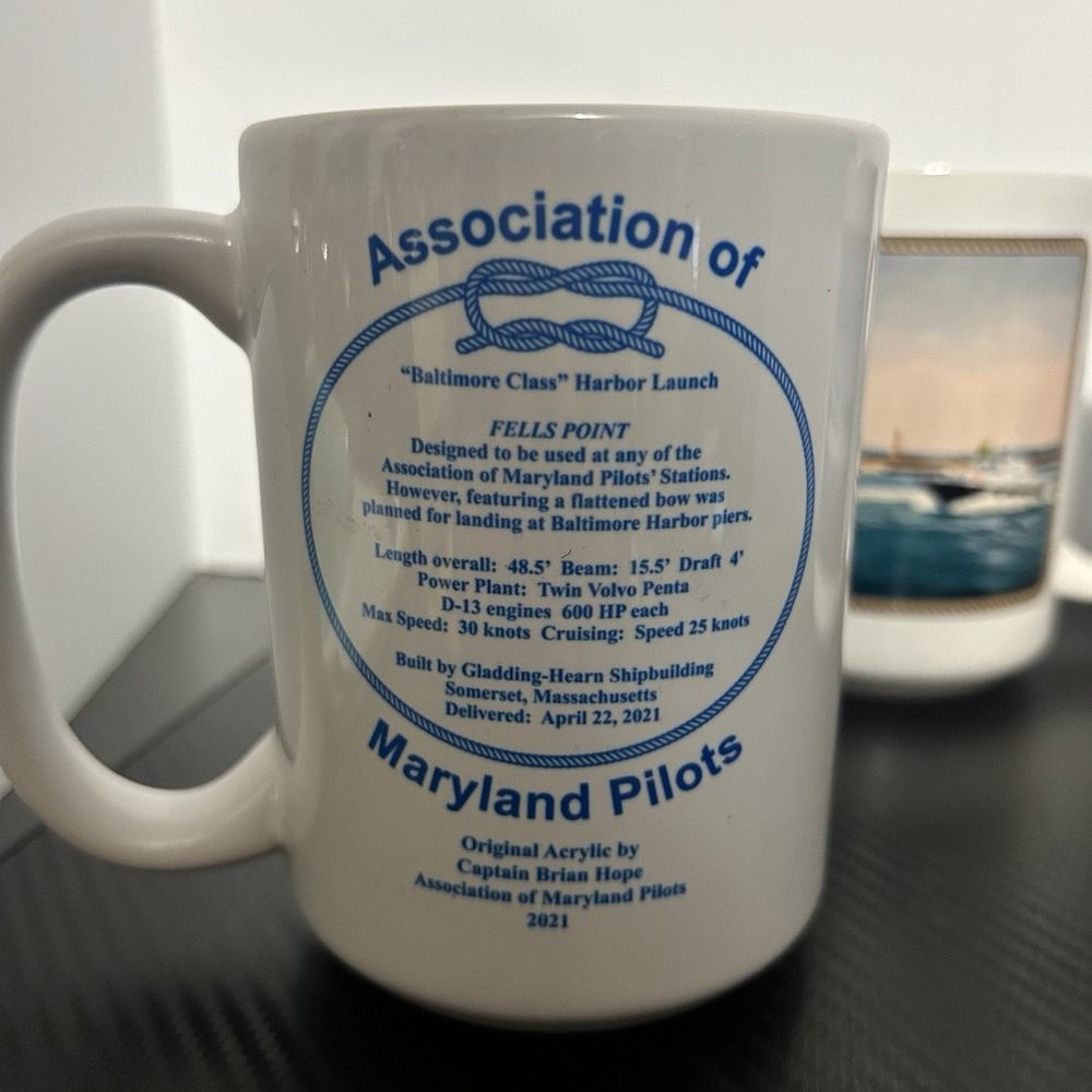 ASSOCIATION OF MARYLAND PILOTS Coffee Mugs, Set Of 3 (2011,2021,2024) - Picture 4 of 8